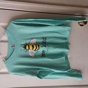 Simply Southern large blue bee shirt.